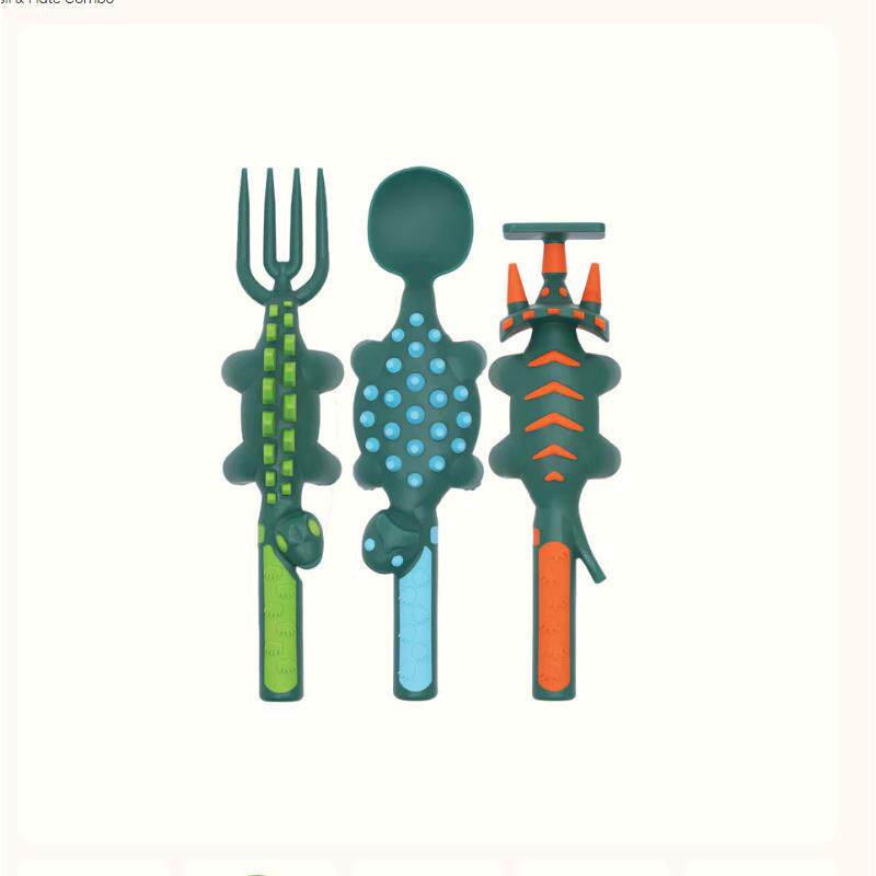 Children Dinosaur Themed Tableware Set with Utensils