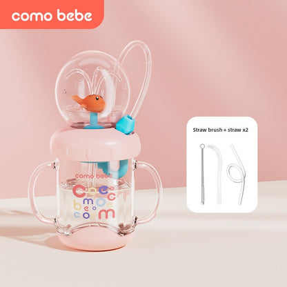 Whale Design Kids Water Bottle with Straw
