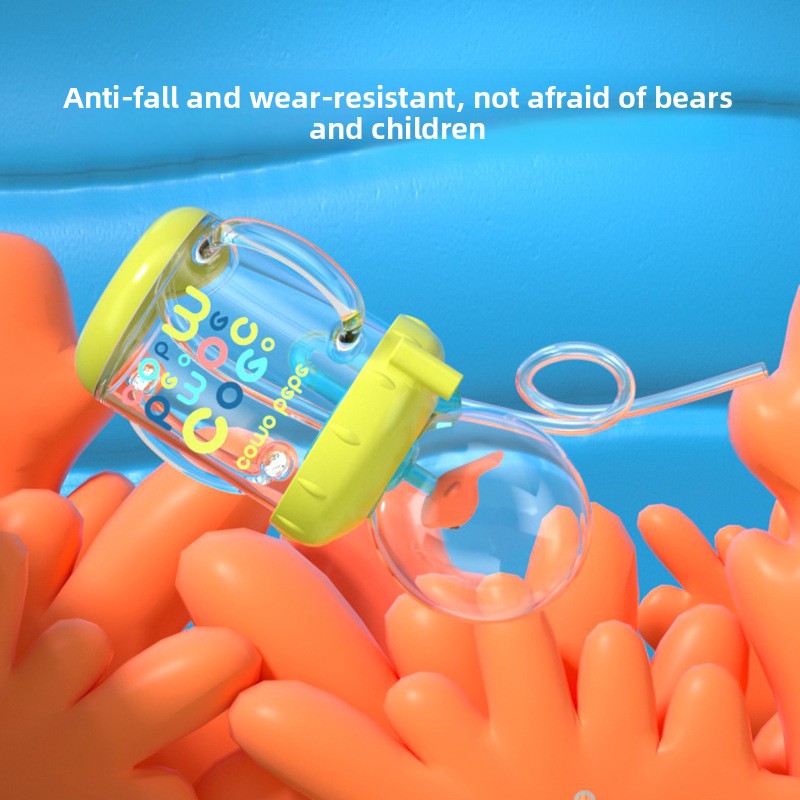 Whale Design Kids Water Bottle with Straw