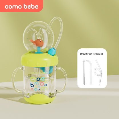 Whale Design Kids Water Bottle with Straw