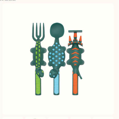 Children Dinosaur Themed Tableware Set with Utensils