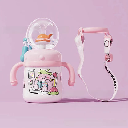 Whale Design Kids Water Bottle with Straw