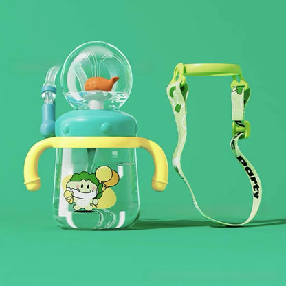 Whale Design Kids Water Bottle with Straw