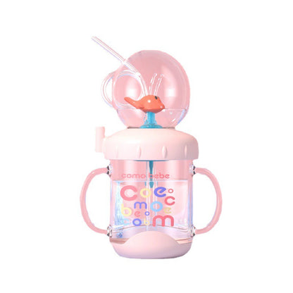 Whale Design Kids Water Bottle with Straw