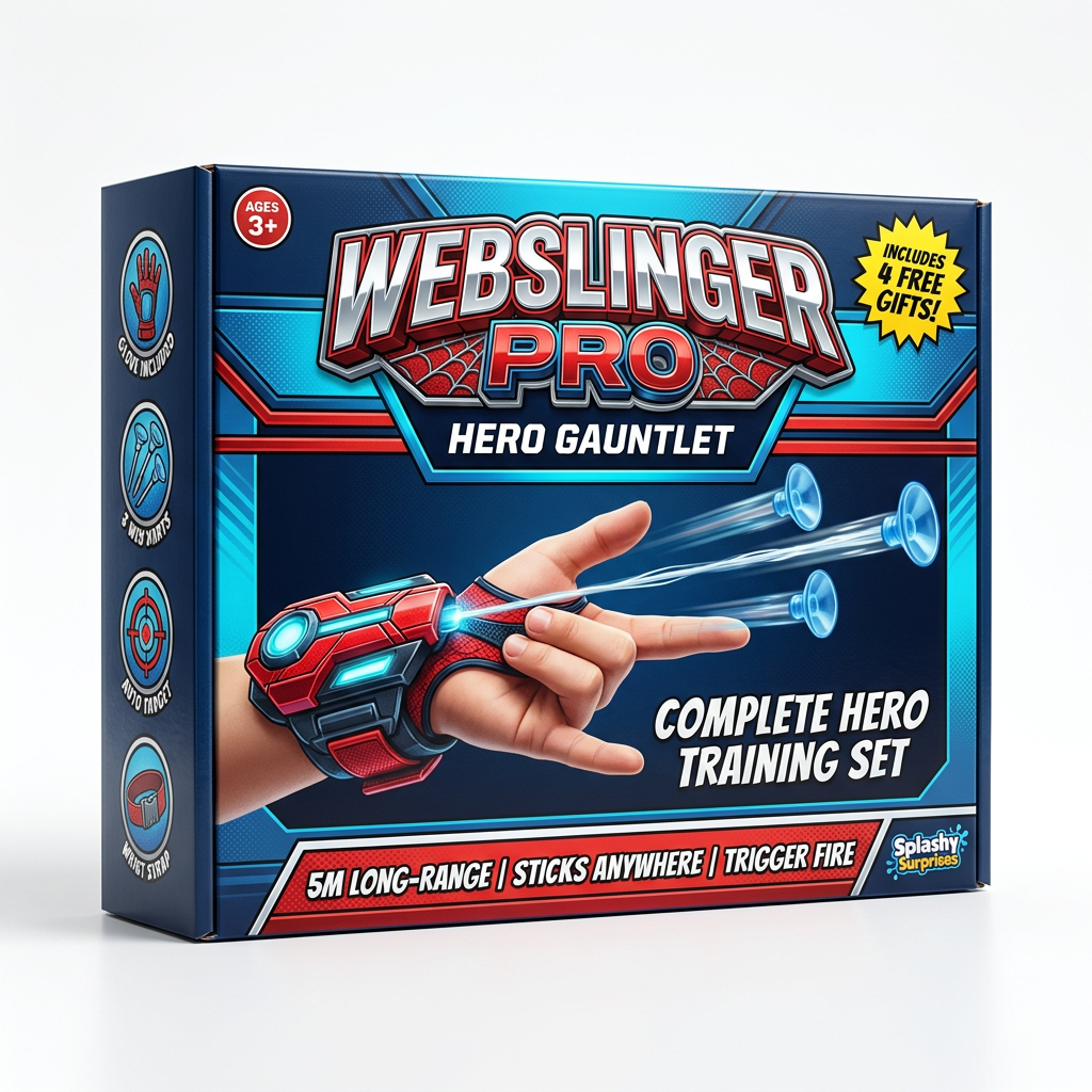 WebSlinger Pro™ Hero Gauntlet — Complete Wrist Launcher Training Set