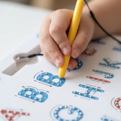 Magnetic Alphabet & Number Tracing Board — Double-Sided Montessori STEM Toy