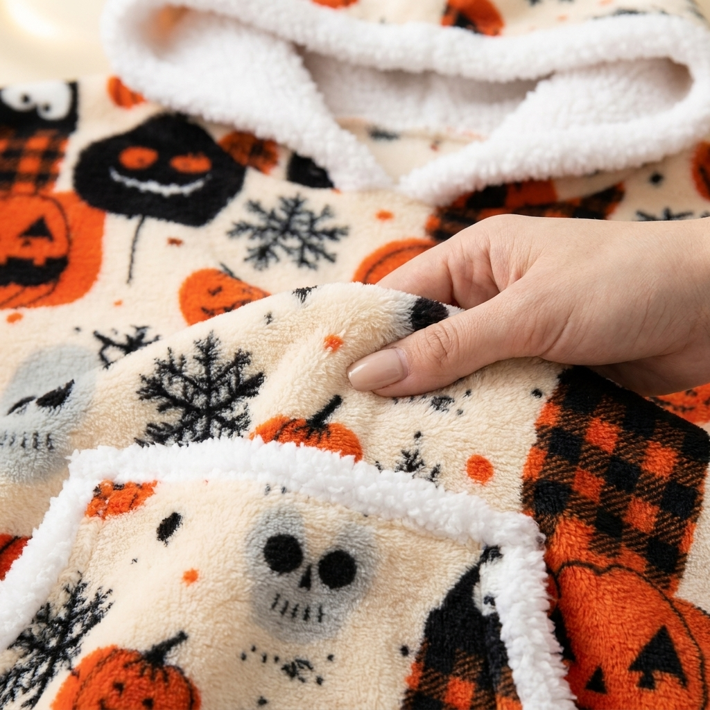 Halloween Pumpkin Wearable Blanket Hoodie