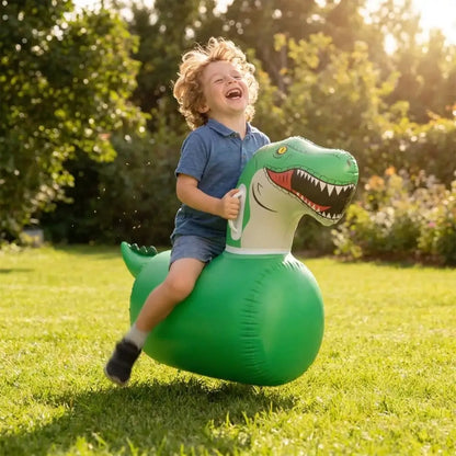 Bouncy Buddy Ride-On Hopper — Inflatable Dinosaur & Unicorn