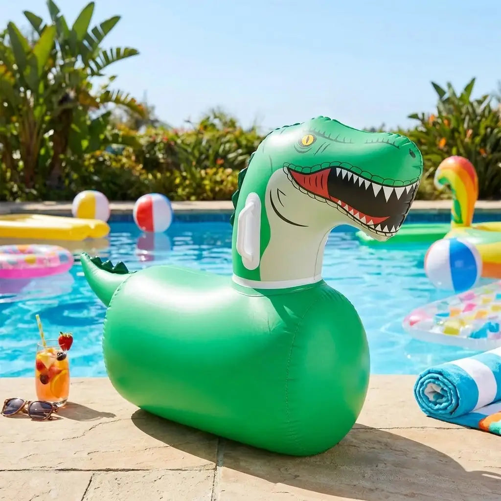 Bouncy Buddy Ride-On Hopper — Inflatable Dinosaur & Unicorn