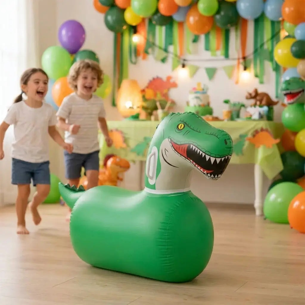 Bouncy Buddy Ride-On Hopper — Inflatable Dinosaur & Unicorn
