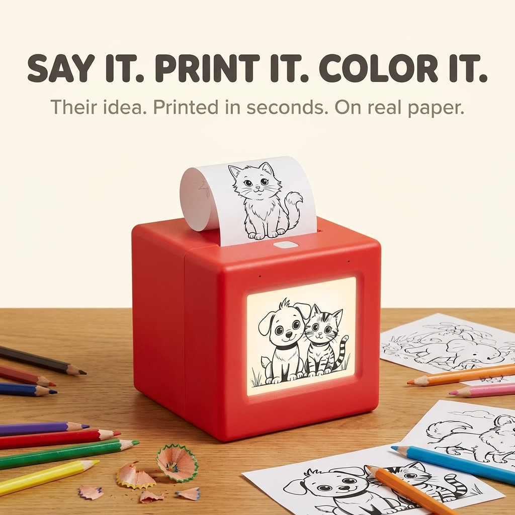 AI Stickerbot — Voice-Activated Drawing Printer
